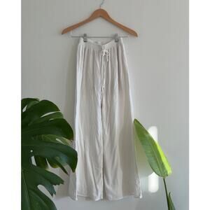 white linen style altar'd state capri pants | sz xs